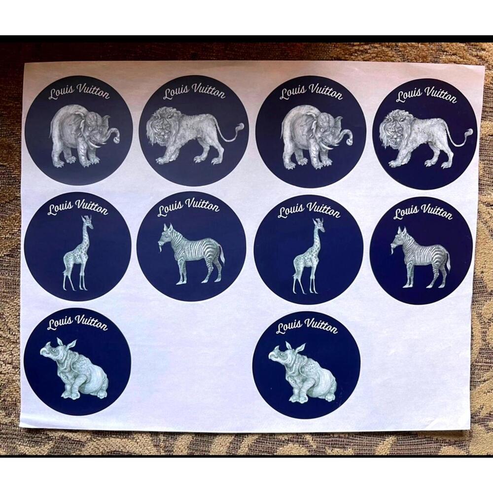 Louis Vuitton Chapman Brothers 2010 Rare Collectible Sticker OS Blue White